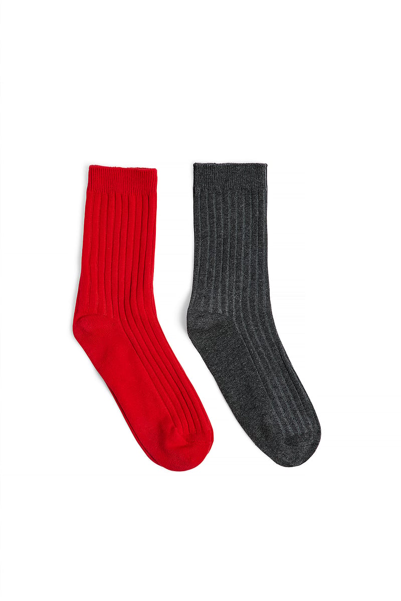 2-pack Ribbed Socks